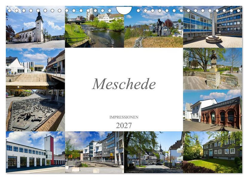 Meschede Impressionen (Wandkalender 2027 DIN A4 quer) CALVENDO Monatskalender