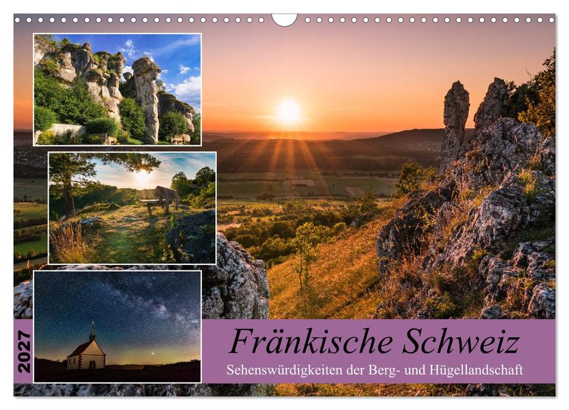Fränkische Schweiz - Sehenswürdigkeiten der Berg- und Hügellandschaft (Wandkalender 2027 DIN A3 quer) CALVENDO Monatskalender