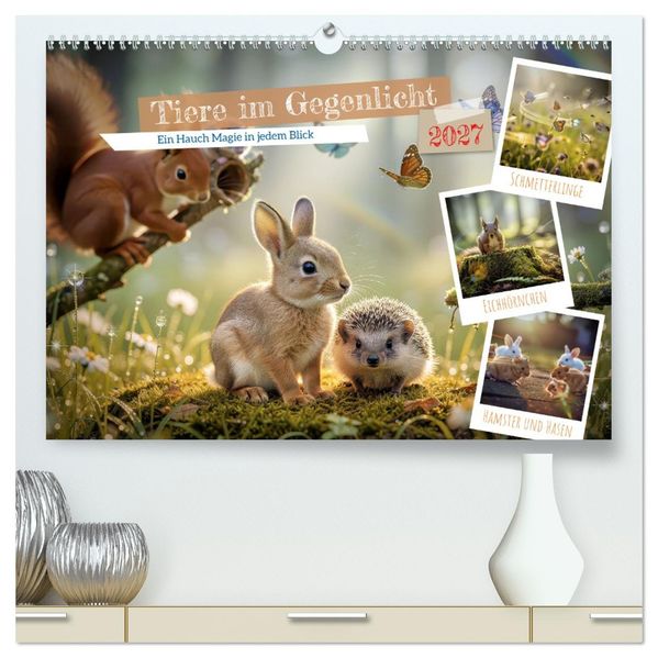 Tiere im Gegenlicht (hochwertiger Premium Wandkalender 2027 DIN A2 quer) Kunstdruck in Hochglanz