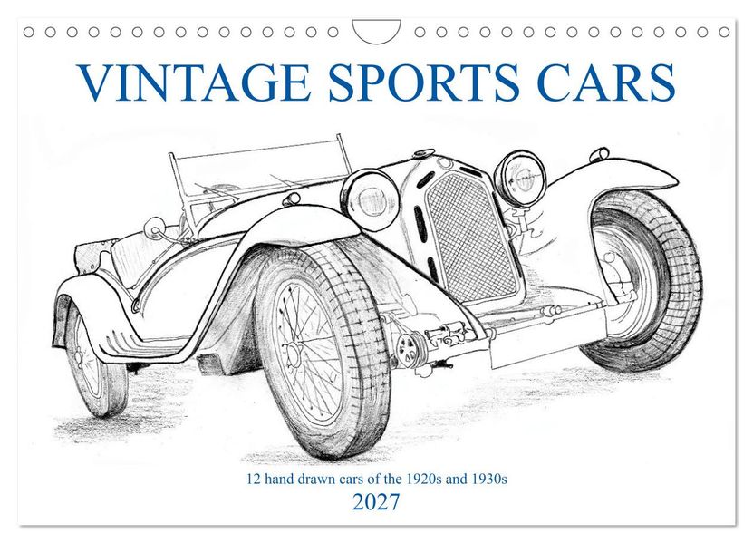 Vintage Sports Cars (Wandkalender 2027 DIN A4 quer) CALVENDO Monatskalender