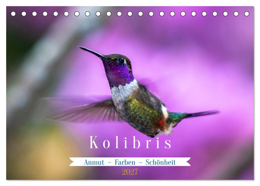 Kolibris; Anmut Schönheit Farben (Tischkalender 2027 DIN A5 quer) CALVENDO Monatskalender