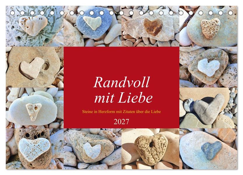 Randvoll mit Liebe (Tischkalender 2027 DIN A5 quer) CALVENDO Monatskalender