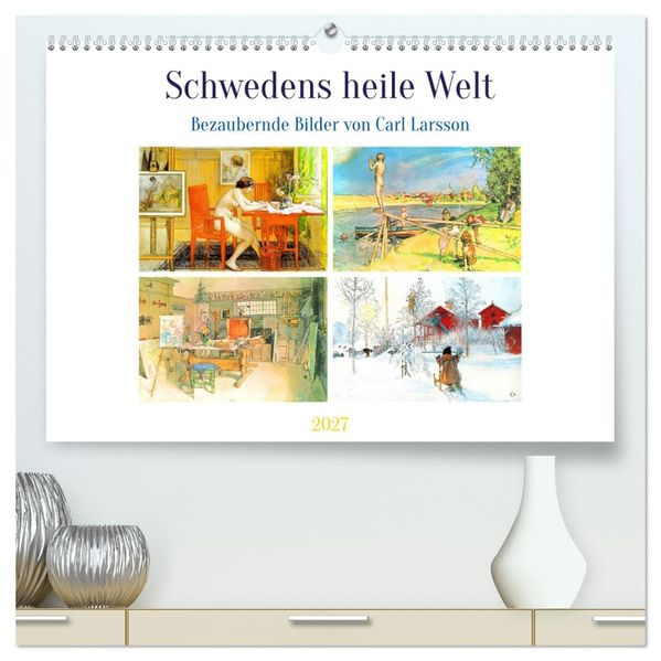 Schwedens heile Welt (hochwertiger Premium Wandkalender 2027 DIN A2 quer) Kunstdruck in Hochglanz
