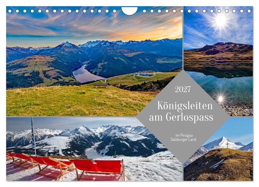 Königsleiten am Gerlospass (Wandkalender 2027 DIN A4 quer) CALVENDO Monatskalender