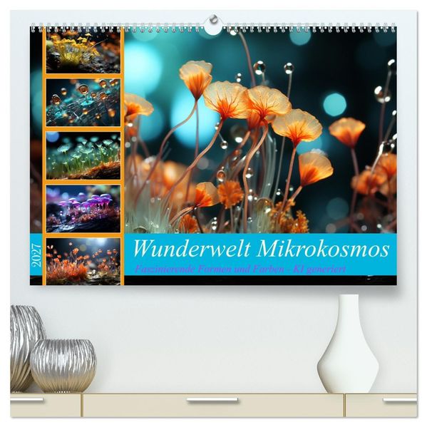 Wunderwelt Mikrokosmos (hochwertiger Premium Wandkalender 2027 DIN A2 quer) Kunstdruck in Hochglanz