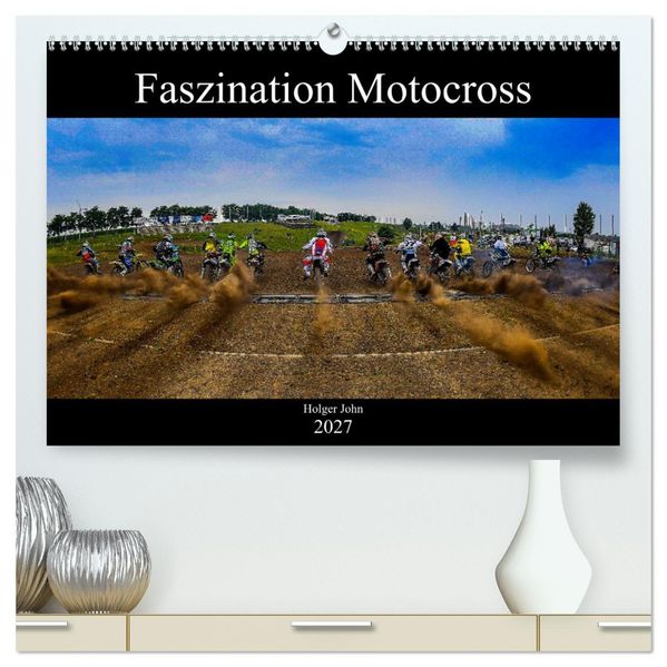 Blickpunkte Motocross (hochwertiger Premium Wandkalender 2027 DIN A2 quer) Kunstdruck in Hochglanz