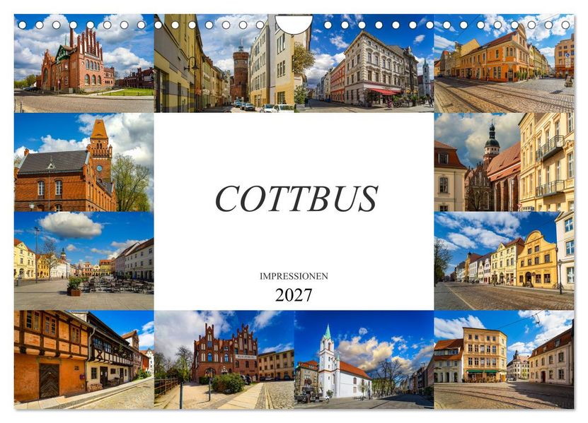 Cottbus Impressionen (Wandkalender 2027 DIN A4 quer) CALVENDO Monatskalender