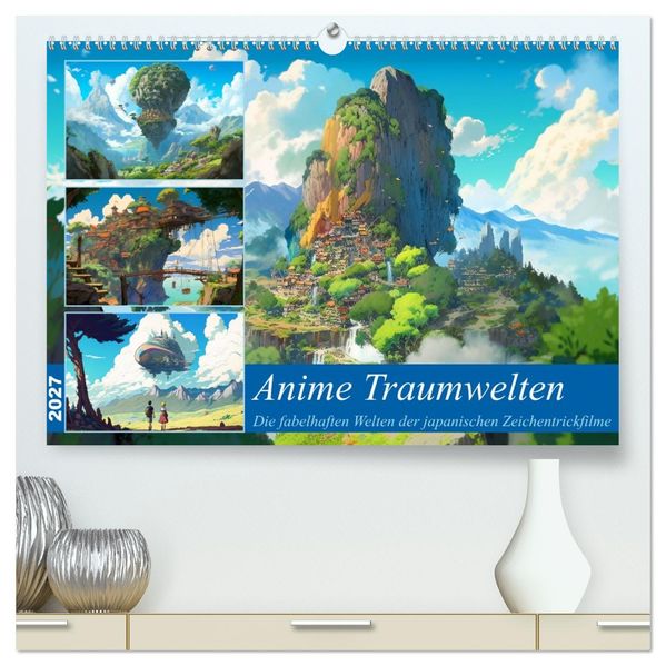 Anime Traumwelten (hochwertiger Premium Wandkalender 2027 DIN A2 quer) Kunstdruck in Hochglanz