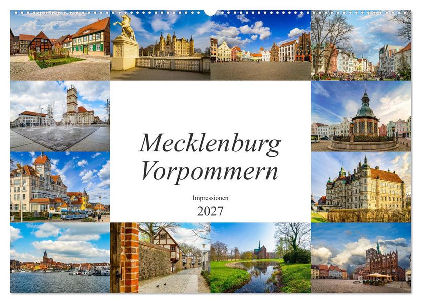 Mecklenburg Vorpommern Impressionen (Wandkalender 2027 DIN A2 quer) CALVENDO Monatskalender