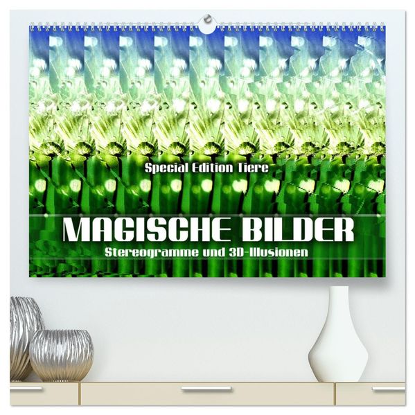 Magische Bilder - Stereogramme und 3D-Illusionen (hochwertiger Premium Wandkalender 2027 DIN A2 quer) Kunstdruck in Hochglanz