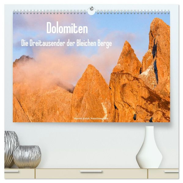 Dolomiten - Die Dreitausender der Bleichen Berge (hochwertiger Premium Wandkalender 2027 DIN A2 quer) Kunstdruck in Hochglanz