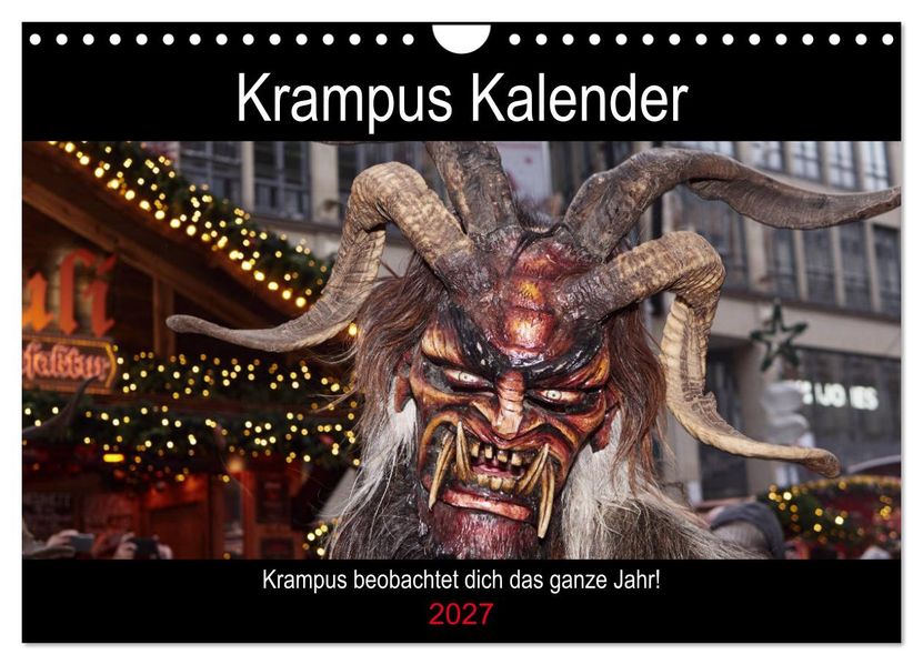 Krampus Kalender 2027 (Wandkalender 2027 DIN A4 quer) CALVENDO Monatskalender