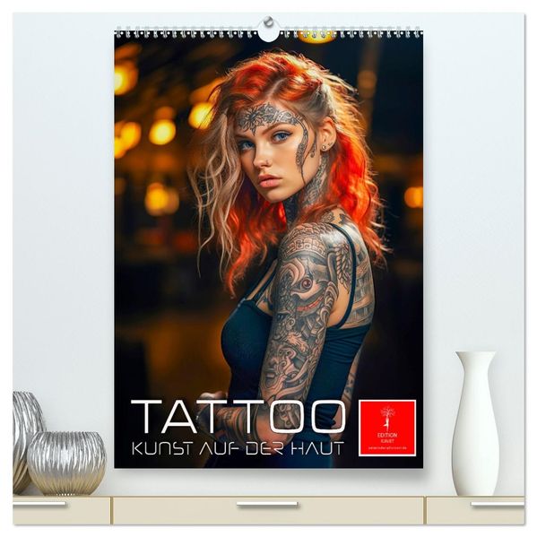 Tattoo Kunst auf der Haut (hochwertiger Premium Wandkalender 2027 DIN A2 hoch) Kunstdruck in Hochglanz