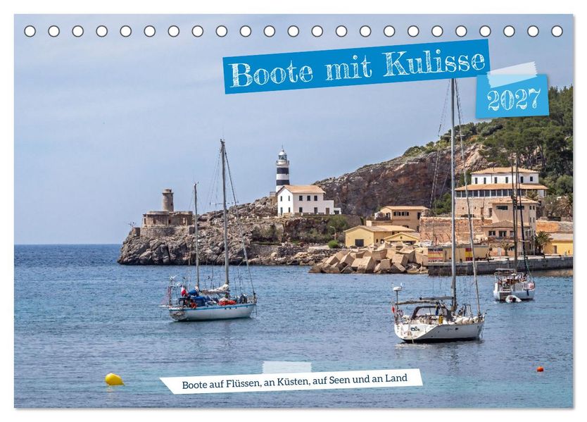 Boote mit Kulisse (Tischkalender 2027 DIN A5 quer) CALVENDO Monatskalender