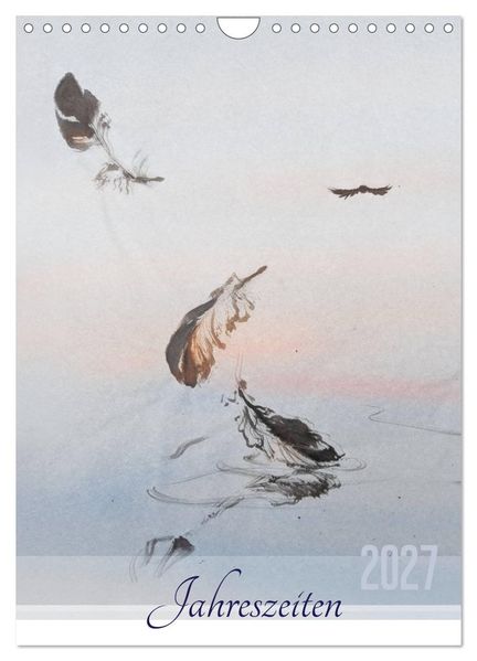 Jahreszeiten in Stil japanischer Malerei - Kunst (Wandkalender 2027 DIN A4 hoch) CALVENDO Monatskalender