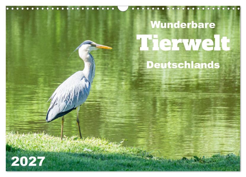 Wunderbare Tierwelt Deutschlands (Wandkalender 2027 DIN A3 quer) CALVENDO Monatskalender