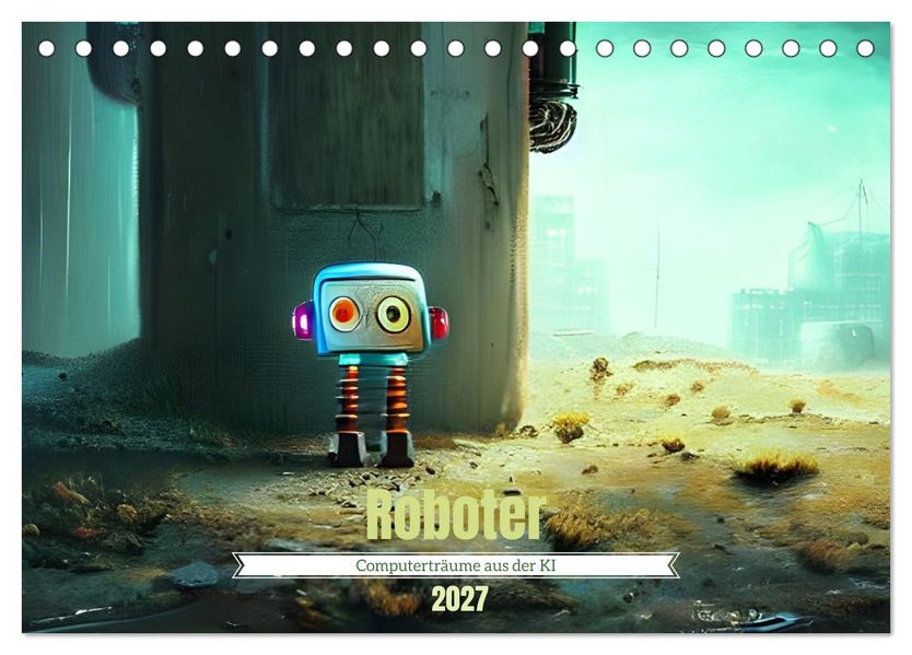 Roboter - Computerträume aus der KI (Tischkalender 2027 DIN A5 quer) CALVENDO Monatskalender