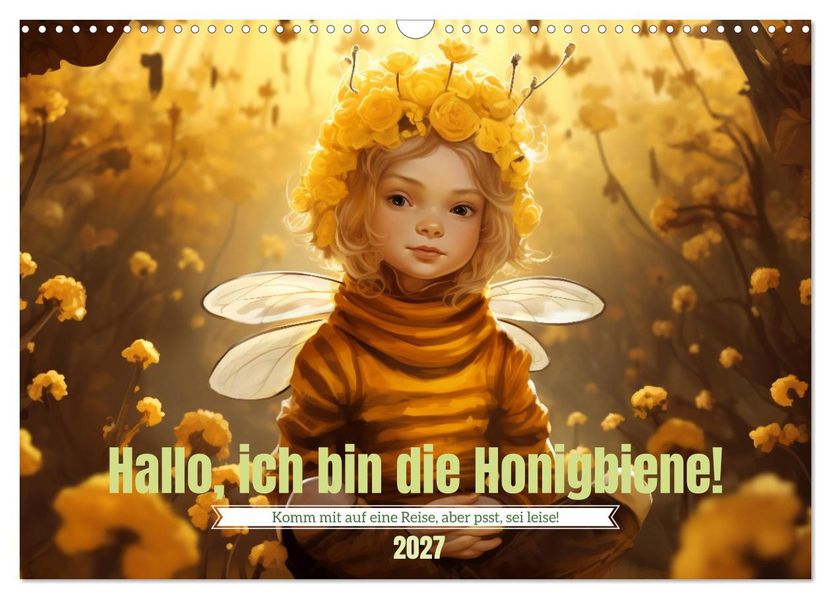 Hallo! Ich bin die Honigbiene (Wandkalender 2027 DIN A3 quer) CALVENDO Monatskalender