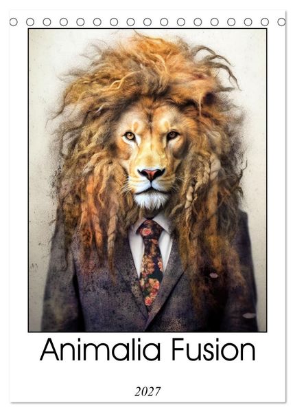 Animalia Fusion (Desk Calendar 2027 DIN A5 portrait) CALVENDO 12 Month DeskCalendar