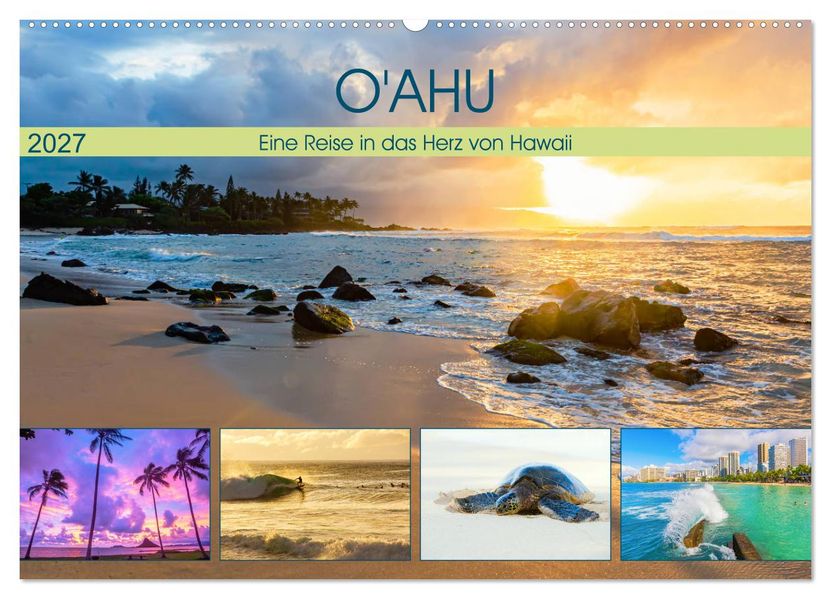 O'ahu - Eine Reise in das Herz von Hawaii (Wandkalender 2027 DIN A2 quer) CALVENDO Monatskalender