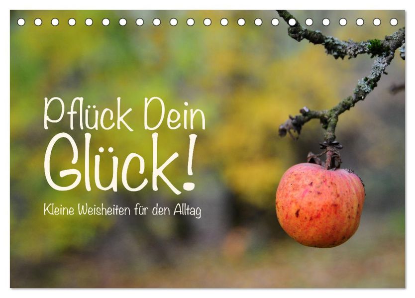 Pflück Dein Glück - Kleine Weisheiten für den Alltag (Tischkalender 2027 DIN A5 quer) CALVENDO Monatskalender