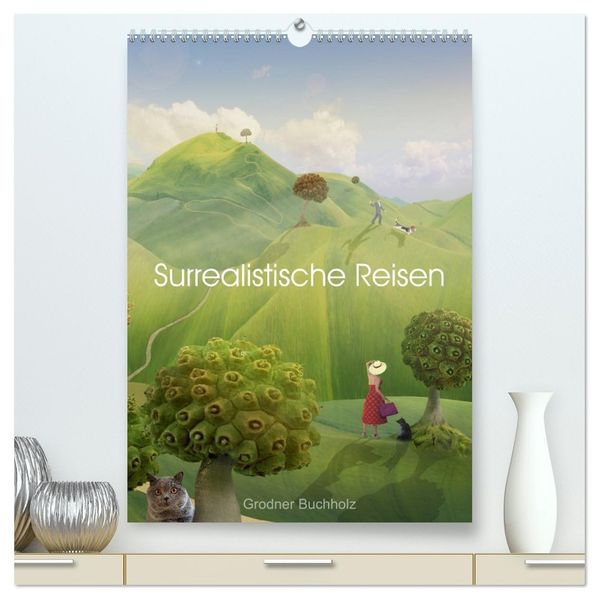 Surrealistische Reisen (hochwertiger Premium Wandkalender 2027 DIN A2 hoch) Kunstdruck in Hochglanz