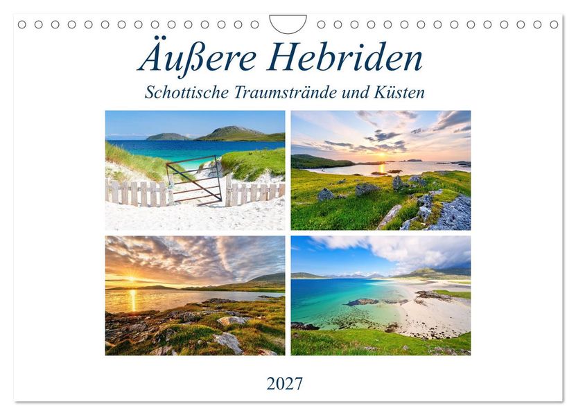 Äußere Hebriden - Schottische Traumstrände und Küsten (Wandkalender 2027 DIN A4 quer) CALVENDO Monatskalender