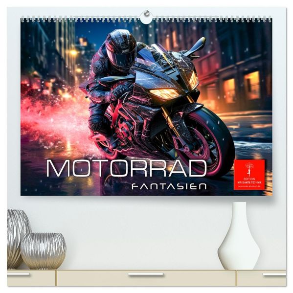 Motorrad Fantasien (hochwertiger Premium Wandkalender 2027 DIN A2 quer) Kunstdruck in Hochglanz