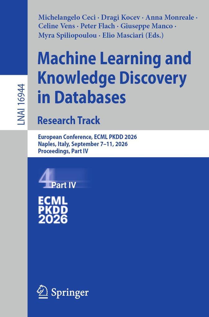 Machine Learning and Knowledge Discovery in Databases. Research Track