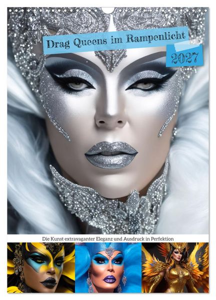 Drag Queens im Rampenlicht (Wandkalender 2027 DIN A3 hoch) CALVENDO Monatskalender