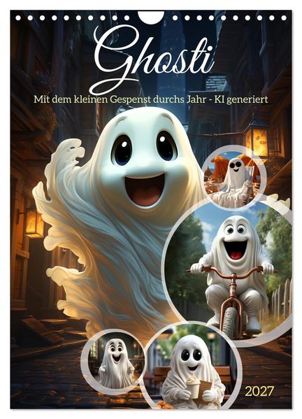 Ghosti (Wandkalender 2027 DIN A4 hoch) CALVENDO Monatskalender