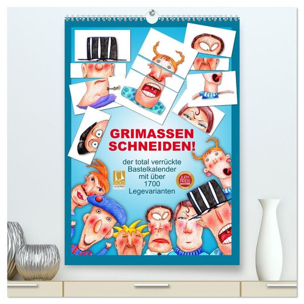 GRIMASSEN SCHNEIDEN! (hochwertiger Premium Wandkalender 2027 DIN A2 hoch) Kunstdruck in Hochglanz