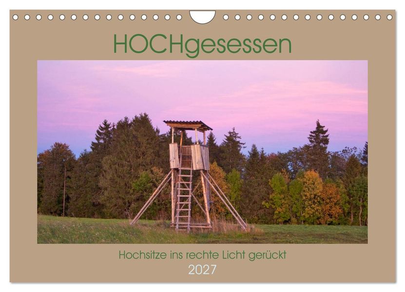 HOCHgesessen (Wandkalender 2027 DIN A4 quer) CALVENDO Monatskalender