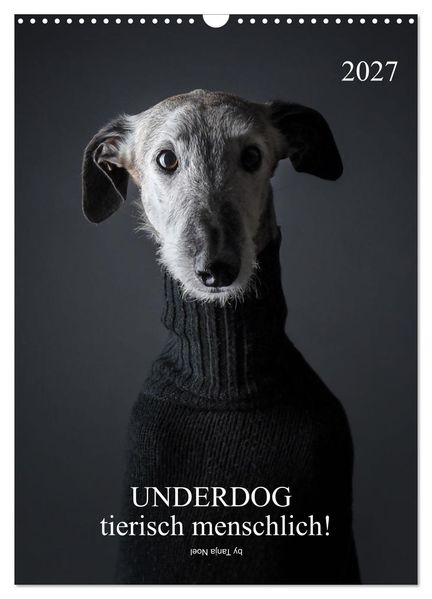 UNDERDOG - Windhundportraits (Wandkalender 2027 DIN A3 hoch) CALVENDO Monatskalender