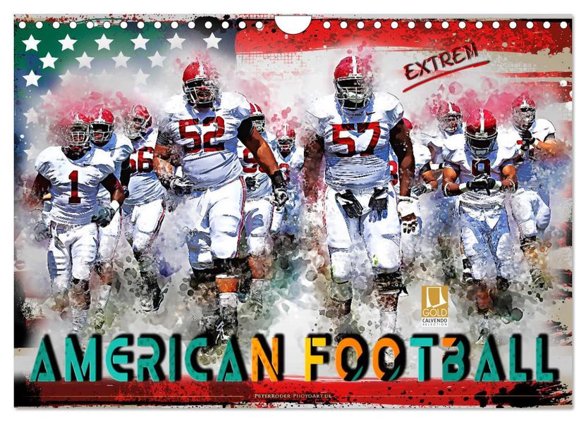 American Football extrem (Wandkalender 2027 DIN A4 quer) CALVENDO Monatskalender