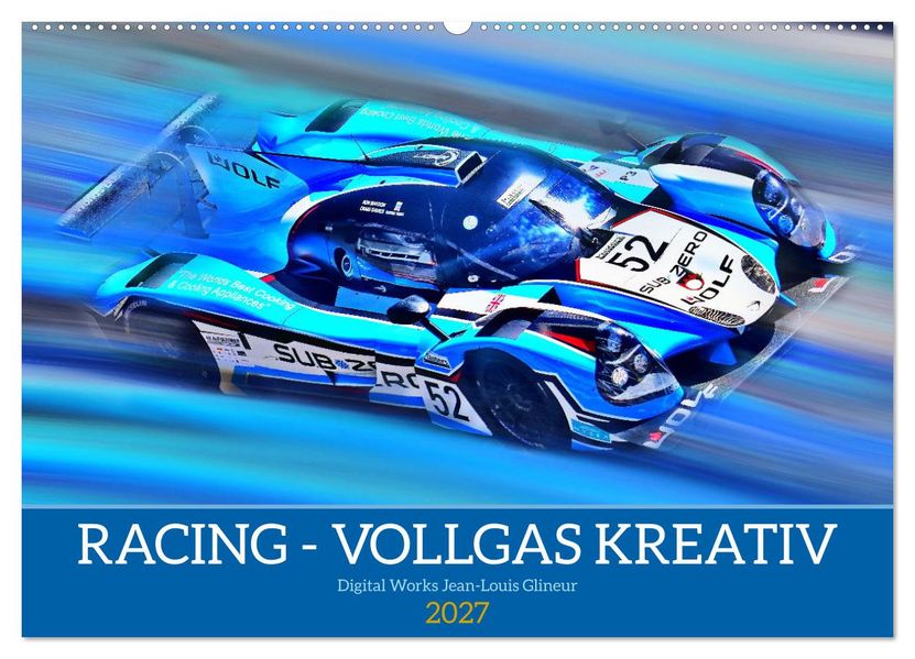 Racing - Vollgas kreativ (Wandkalender 2027 DIN A2 quer) CALVENDO Monatskalender