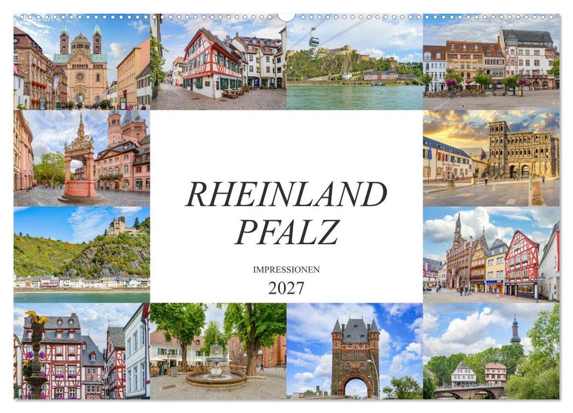 Rheinland Pfalz Impressionen (Wandkalender 2027 DIN A2 quer) CALVENDO Monatskalender