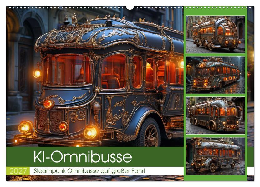 KI-Omnibusse (Wandkalender 2027 DIN A2 quer) CALVENDO Monatskalender