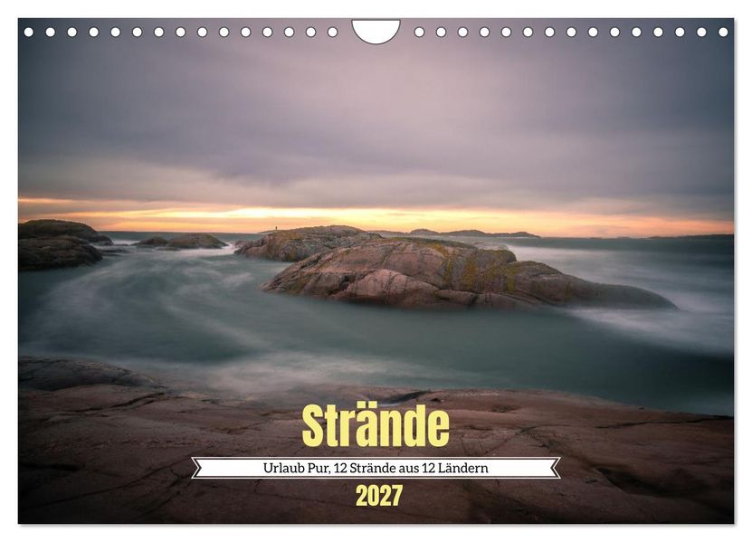 Urlaub Pur 12 Strände aus 12 Ländern (Wandkalender 2027 DIN A4 quer) CALVENDO Monatskalender