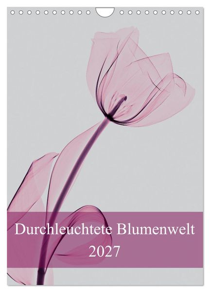 Durchleuchtete Blumenwelt 2027 (Wandkalender 2027 DIN A4 hoch) CALVENDO Monatskalender