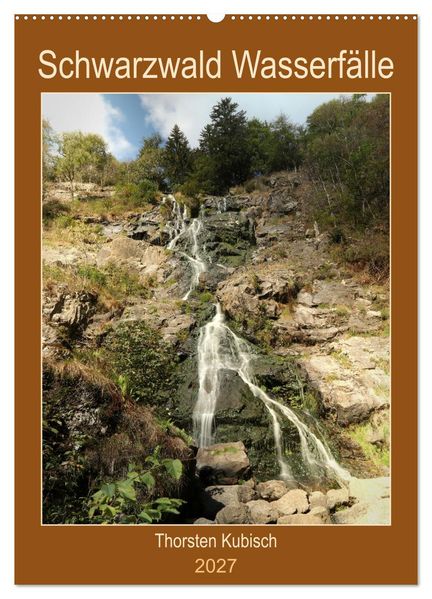 Schwarzwald Wasserfälle (Wandkalender 2027 DIN A2 hoch) CALVENDO Monatskalender