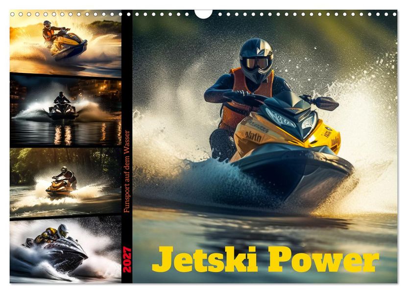 Jetski Power (Wandkalender 2027 DIN A3 quer) CALVENDO Monatskalender