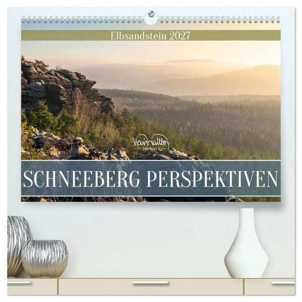 Schneeberg Perspektiven - Elbsandstein (hochwertiger Premium Wandkalender 2027 DIN A2 quer) Kunstdruck in Hochglanz