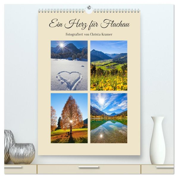 Ein Herz für Flachau (hochwertiger Premium Wandkalender 2027 DIN A2 hoch) Kunstdruck in Hochglanz