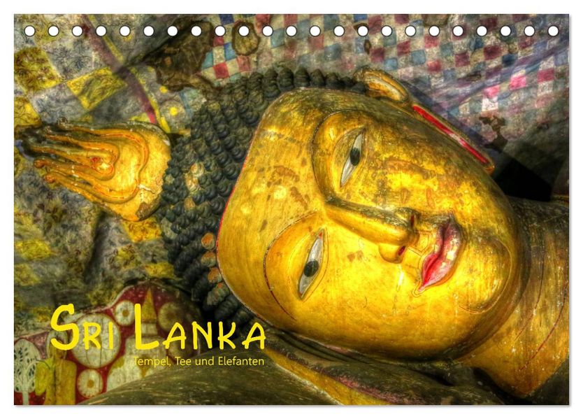 Sri Lanka - Tempel Tee und Elefanten (Tischkalender 2027 DIN A5 quer) CALVENDO Monatskalender