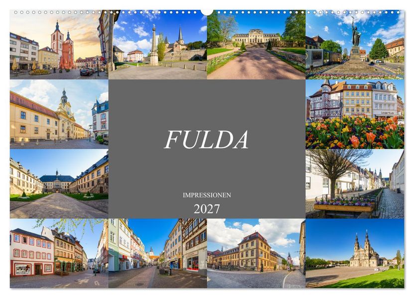 Fulda Impressionen (Wandkalender 2027 DIN A2 quer) CALVENDO Monatskalender