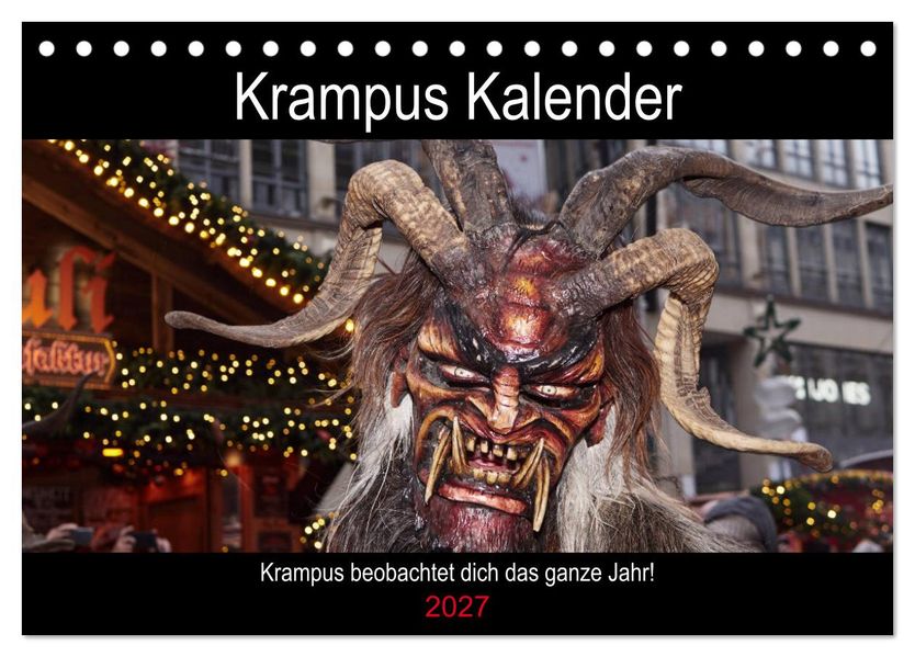 Krampus Kalender 2027 (Tischkalender 2027 DIN A5 quer) CALVENDO Monatskalender