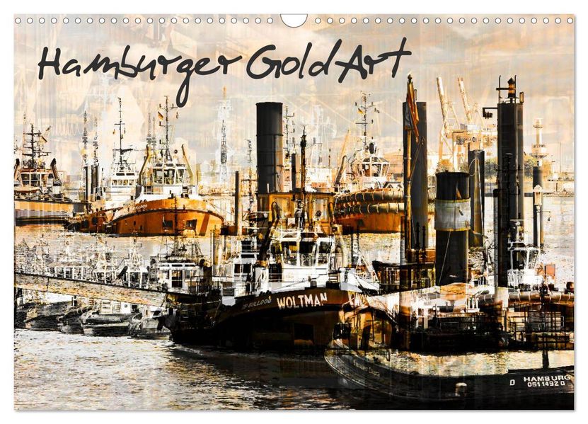 Hamburger GoldArt (Wandkalender 2027 DIN A3 quer) CALVENDO Monatskalender