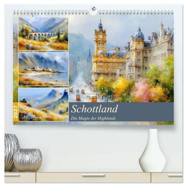 Schottland. Die Magie der Highlands (hochwertiger Premium Wandkalender 2027 DIN A2 quer) Kunstdruck in Hochglanz
