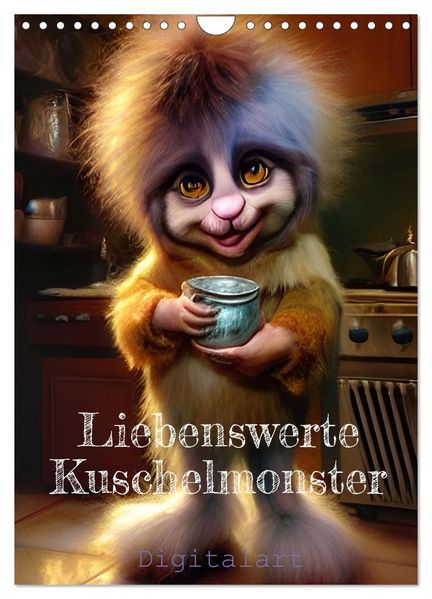 Liebenswerte Kuschelmonster - Digitalart (Wandkalender 2027 DIN A4 hoch) CALVENDO Monatskalender